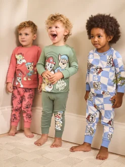 Vert/bleu/rouge Paw Patrol - Lot de 3 pyjamas Snuggle sous licence (9mois -9ans)