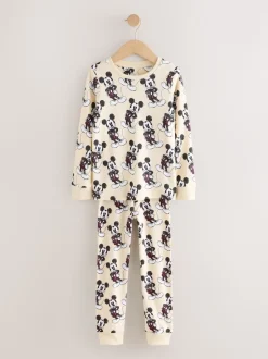 Vert/écru Mickey Mouse - Lot de 3 pyjamas Snuggle sous licence (9mois -10ans)