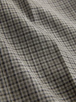 Vert/Gris - Pantalon slim à carreaux