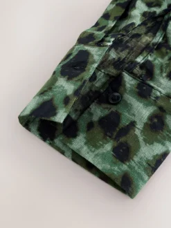 Vert/Noir - Chemise de plage