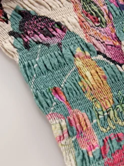 vert/rose - Combinaison bandeau froncée