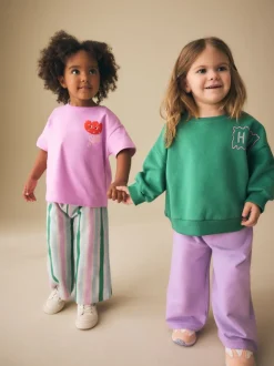 vert/rose - Ensemble haut et pantalon Lot 2 (3mois à7ans)