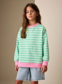 vert/rose - Sweat-shirt (3-16yrs)