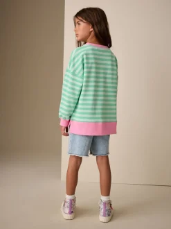 vert/rose - Sweat-shirt (3-16yrs)