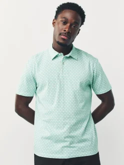 Vert/Rose/Marine géométriques - Polo en jersey Manches courtes 3 Pack