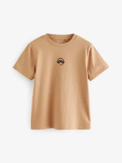 Vert/Rouge/Camel/Violet - Lot de 4 petits t-shirts graphiques à manches courtes (3-16ans)