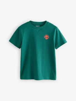 Vert/Rouge/Camel/Violet - Lot de 4 petits t-shirts graphiques à manches courtes (3-16ans)