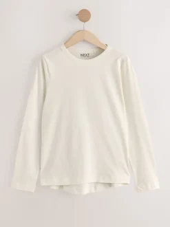 Vert/violet/bleu/écru/rose - T-shirt à manches longues en coton 100% 5 Pack