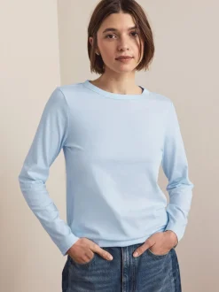 Vert/violet/bleu/écru/rose - T-shirt à manches longues en coton 100% 5 Pack