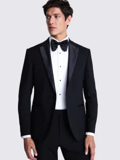 Veste de costume ajustée slim à revers crantés MOSS