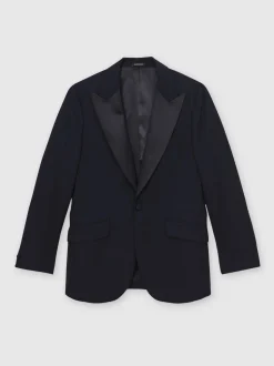 Veste de smoking Reiss Sinatra classique en jacquard à simple boutonnage