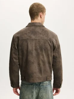 Veste Harrington Cotton On raccourcie en Faux daim