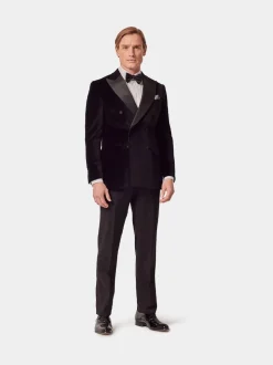 Veste Hawes & Curtis en velours uni noir