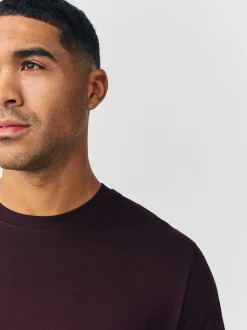 Violet - Ajustement régulier - T-shirt à manches longues de cou d'équipage