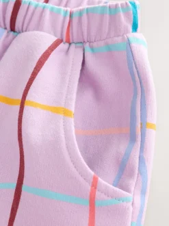 Violet À carreaux lilas - Pantalons Coupe ballon texturés (3mths-7yrs)