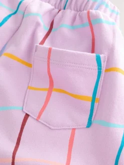 Violet À carreaux lilas - Pantalons Coupe ballon texturés (3mths-7yrs)