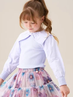 Violet - Chemisier Angel & Rocket Elise à manches longues avec col à nœud