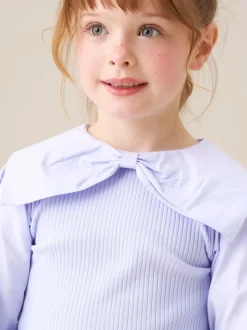 Violet - Chemisier Angel & Rocket Elise à manches longues avec col à nœud