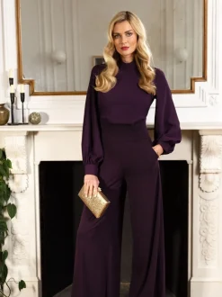 Violet - Combinaison HotSquash coupe large à manches bouffantes