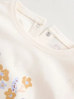 Violet à fleurs - Ensemble 2 Pieces pour T-shirt et Pantalons BÉBÉ (0mois-2ans)