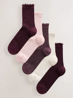 Violet - Lot de 5 paires de chaussettes Lettuce Welt