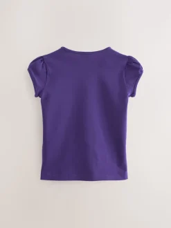 Violet - Lot de 2 t-shirts à manches bouffantes (3-16ans)