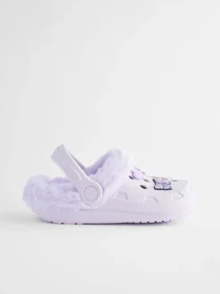 Violet à motif papillons - Chaussons Sabots