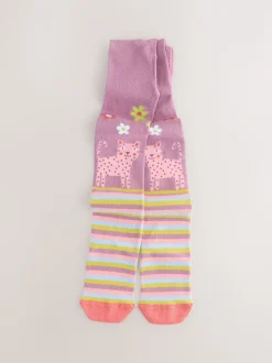 Violet lilas - Collants Character à rayures riches en coton