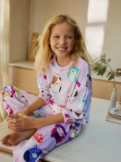 Violet lilas - Pyjama Squishmallows en polaire confortable (5-14ans)