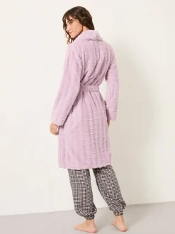 Violet lilas - Robe de chambre texturée confortable FatFace