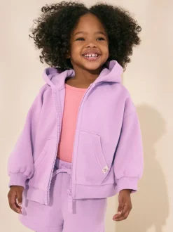 Violet lilas - Sweat à capuche zippé (3mths-7yrs)
