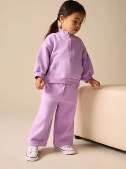 Violet lilas - Sweat-shirt à col zippé (3mois-7ans)