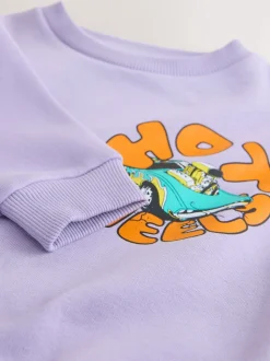 Violet lilas - Sweat-shirt Hot Wheels à Col rond (9mois-8ans)