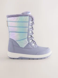 Violet lilas irisé - Bottes de neige imperméables