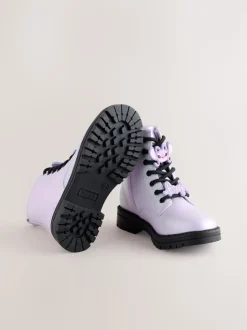 Violet Métallisé - Bottes à lacets Lilo & Stitch doublées chaudes