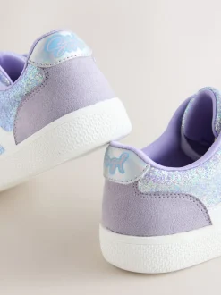 Violet paillettes Lilo & Stitch - Baskets de style de vie Dentelle-up