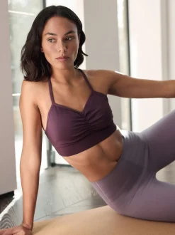 Violet prune - Soutiens-gorge de sport à bretelles sans coutures