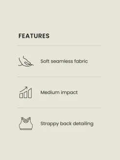 Violet prune - Soutiens-gorge de sport à bretelles sans coutures