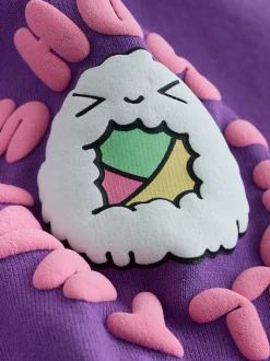 Violet Superpositions - T-shirt oversize imprimé graphique (3-16ans)