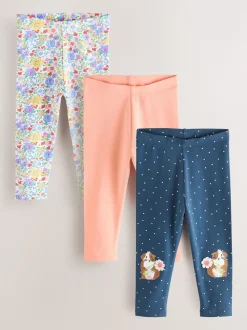 Violet/rose - Lot de 3 leggings (3mois-7ans)