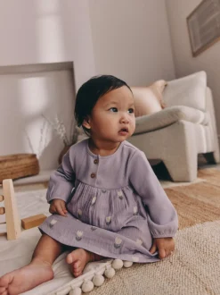 Violet/rose - Lot de 2 robes tissées bébé (0mois-3ans)