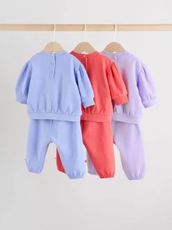 Violet/Rose/Bleu - Ensemble 6 pièces pour bébé sweat et jogging (0mois2ans)