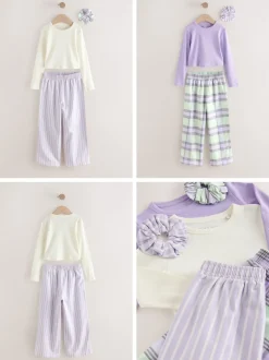 Violet/vert - Lot de 2 pantalons de pyjama tissés (3-16ans)