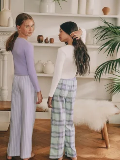 Violet/vert - Lot de 2 pantalons de pyjama tissés (3-16ans)