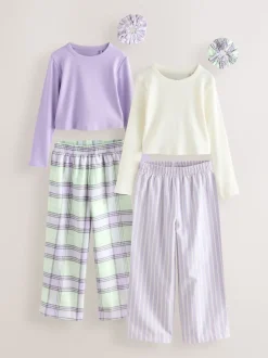 Violet/vert - Lot de 2 pantalons de pyjama tissés (3-16ans)