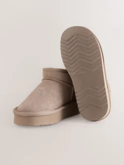 Vison - Flatform Mini Bottes Pull-On en daim doublées chaudes et déperlantes