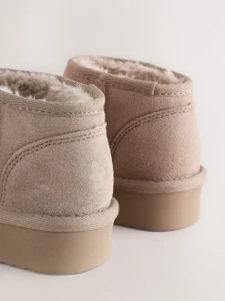 Vison - Flatform Mini Bottes Pull-On en daim doublées chaudes et déperlantes