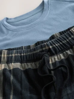 Vérification noire - Ensemble pyjama texturé confortable Motionflex à poignets