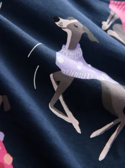 Whippet bleu marine - Pyjamas ensemble shorts en 100 % coton