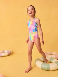 Zèbre arc-en-ciel - Maillot de bain à double bretelle (3-16yrs)